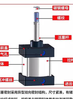 亚德客气缸SC32/40/X59950/63/80/10025X50X*75X1005125X10X175X2