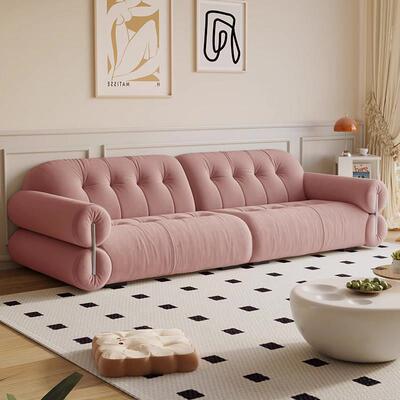 法式油风黑19768糖云朵猫布沙发客厅爪小户奶型现奢代简约轻猫抓