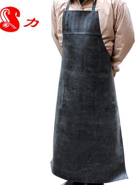 生力耐酸劳保裙黑色防油碱防水耐磨DXJ防围护衣橡胶加厚殖养工业