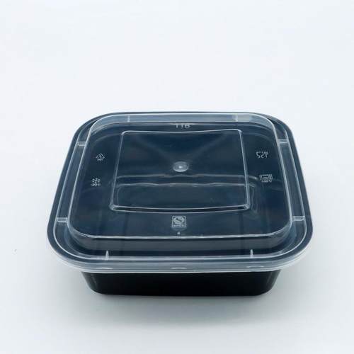 一次性美式正方商XNX用餐盒外形卖包盒加厚带盖打饭塑料食品快餐