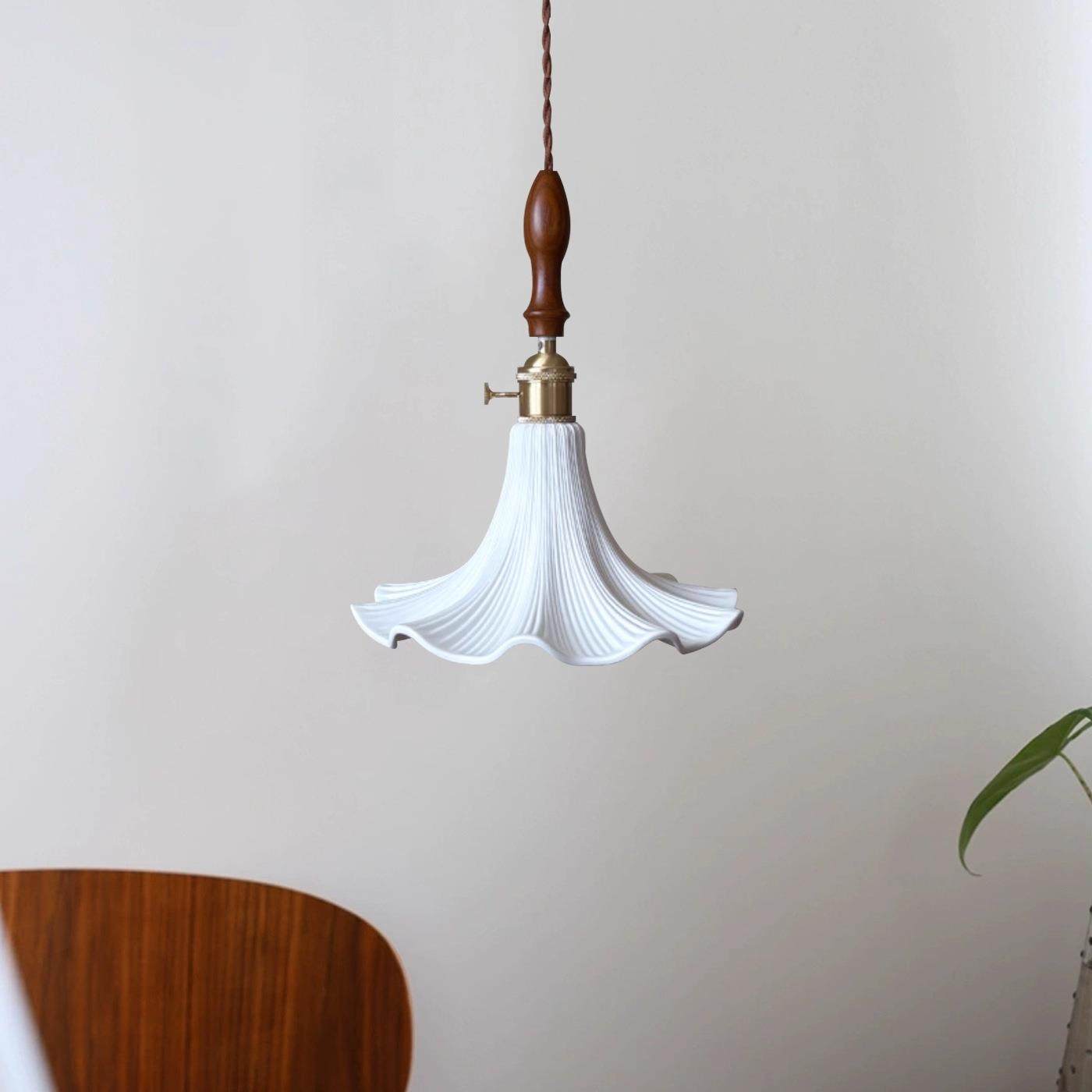 中花古法式陶瓷朵灯瓷玄关客厅过吊道卧灯具室床陶头灯复古高级感,家装灯饰光源,智能吊灯,淘宝优惠券,粉丝福利购,淘宝优惠卷