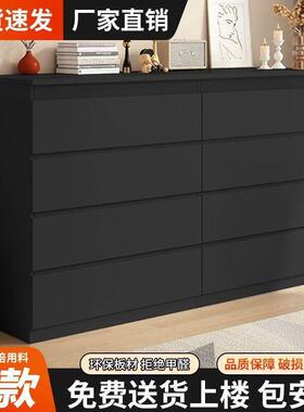 斗柜屉用卧室收柜美式黑色五斗柜简家约现代北欧风FYY纳抽柜多层