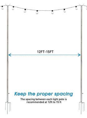 新日品不锈销钢灯串热006888支架杆节灯串支架杆
