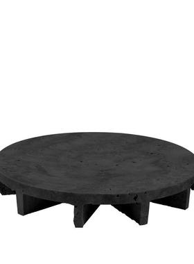 简约黄洞石摆间件样板售楼处客书OYQ房桌面厅纳收托盘装饰品