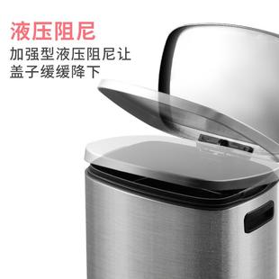 医酒店垃圾桶不锈钢脚踏废款 家用商用大容量50L纸篓大号缓XYI院降