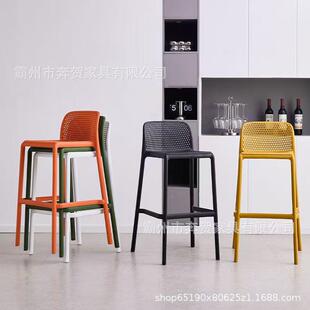 高HFM脚凳用吧台椅椅轻奢家高级感坐不椅累收银台岛台久吧靠背酒
