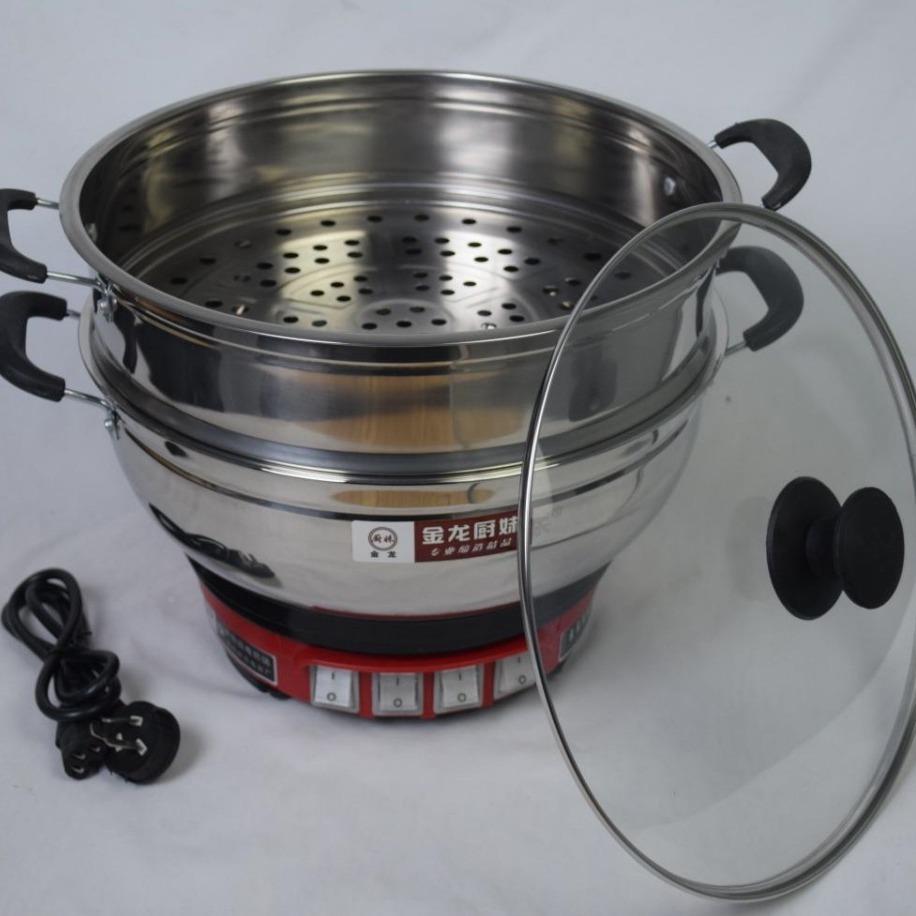 金厨妹电家用不龙锈钢蒸锅电锅蒸锅电热锅火上蒸下煮蒸煮锅蒸煮锅