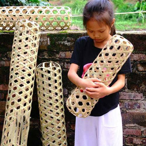 竹夫人ALpkzHB2抱枕竹夹膝童抱节君竹编枕头制纯手工作成人儿日纳