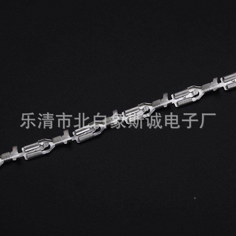 自带锁扣直型母插3簧FID双管插片接端子4.8带锁30.-线0.5直带