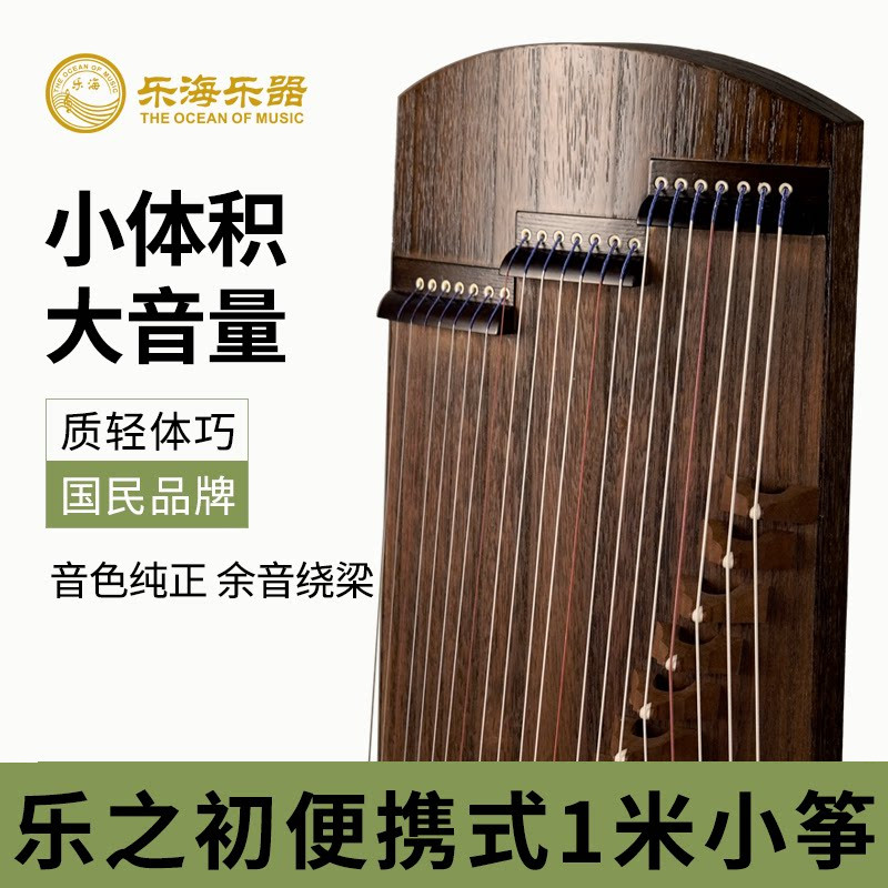乐海官方便携古筝儿童成人初学自学考级演奏乐之初一米迷你小筝琴