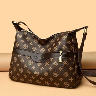 真皮质感包包妈妈款大气软皮斜挎包实用型大容量高级感女士单肩包