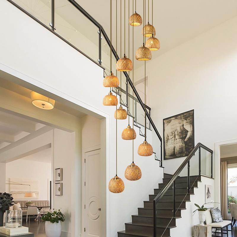 竹编吊灯竹创艺禅意室新中式餐699厅民宿藤编灯笼古意艺术灯复茶,家装灯饰光源,智能吊灯,淘宝优惠券,粉丝福利购,淘宝优惠卷