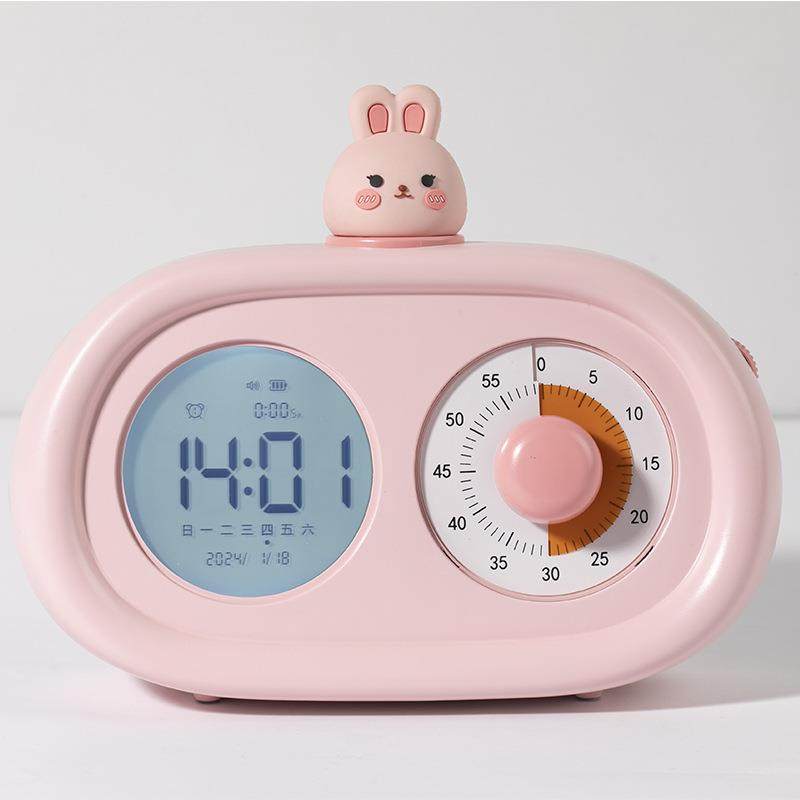双屏视化计时可器间闹钟儿童生时148管学理多功能静音走时自律定