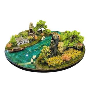 简约代圆盘铁艺直边圆盘酒店餐摆桌花新中式微花景观现托盘仿真造