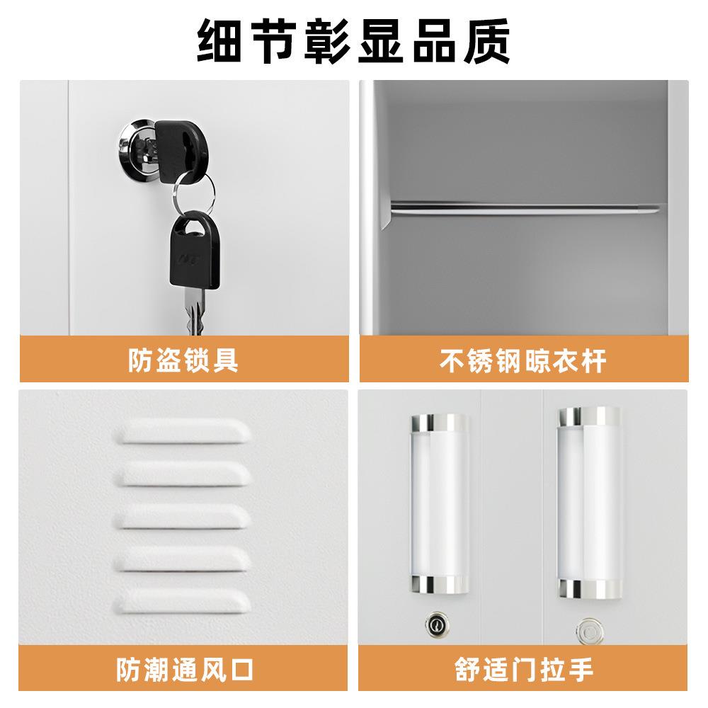 钢制多门更柜铁皮柜健身房浴室LYZX-100带锁六储物柜九门门员衣工