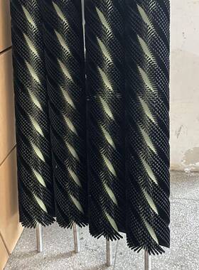 工业毛刷辊硬毛圆BOV柱滚筒除清洗刷尼龙滚工业毛刷轮空心毛尘刷