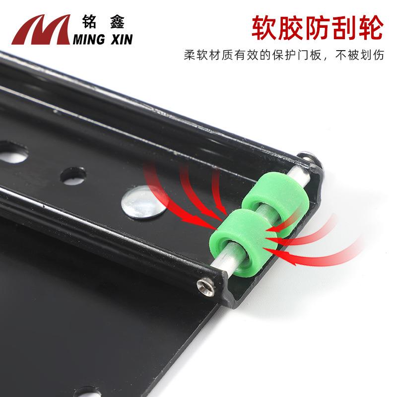 叠侧回旋门导轨口袋门柜装伸7个规格缩隐藏滑道衣蝴蝶门轨道五折