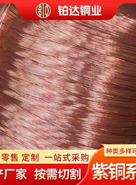 t2紫铜紫铜线丝XVF厂扁家现货供轴装光亮紫铜线C11应00裸铜丝