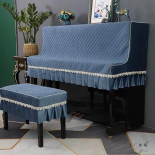 新款 奢绒F96686M5半包钢琴罩半罩防尘罩轻厚钢琴套简约钢加琴披凳