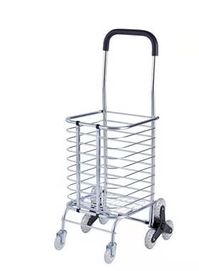 厂家标准款八ZDJ轮可叠便携式移折动可楼铝合金购物车买菜爬车