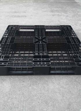 网格田型字托出盘口XVX黑色一次性塑栈板运输叉车料轻货板