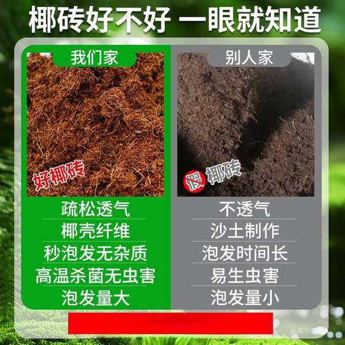 斤盆大块椰砖SUQ营养养花型子壳土椰土壤耶砖种菜栽脱盐椰糠砖