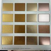 不828锈钢彩色板卡图册样品实物属样板金色板镜面乱纹喷砂色镀铜