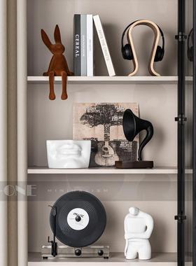 十三中壁龛套系古风机音乐主题仿真黑胶复匠唱片留声机样板间装古