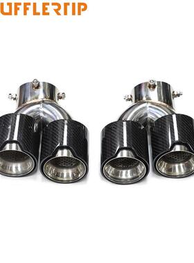 适用于宝马M24锈0M340M440i排SY-M340气改装四出不钢管纤黑尾喉G2