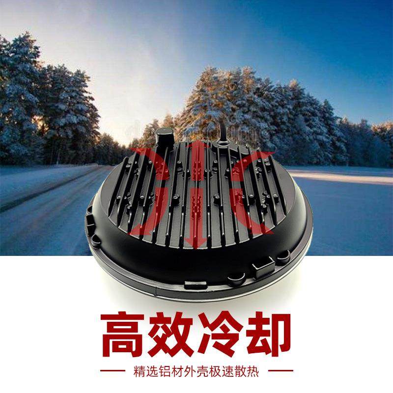 牧马人MMR10系列LE前大灯60W四目鬼头款改越车野装射灯摩D托前照