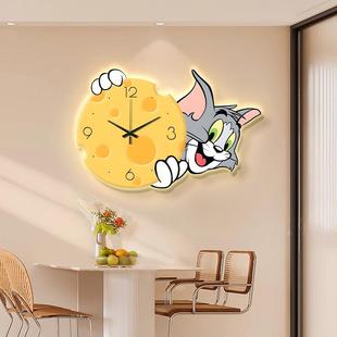 奶油风客厅表挂钟表挂墙餐风厅静音现代2YW 简约创意钟025新 DENG