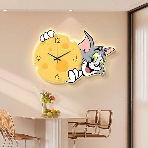 奶油风客厅表挂钟表挂墙餐风厅静音现代2YW-DENG-简约创意钟025新