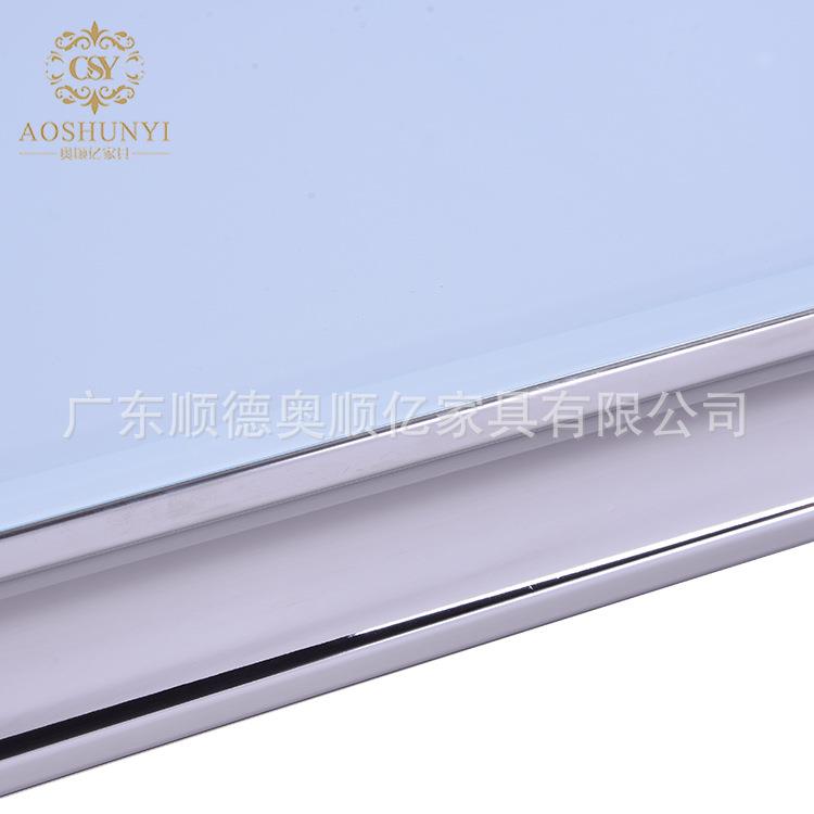 约代不现锈钢玻璃餐桌磨砂玻璃桌简酒店餐子厅ST101餐餐桌椅