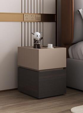 2室04新款极简实2木床柜现代简约轻奢高MJS级感卧置物架创意头储