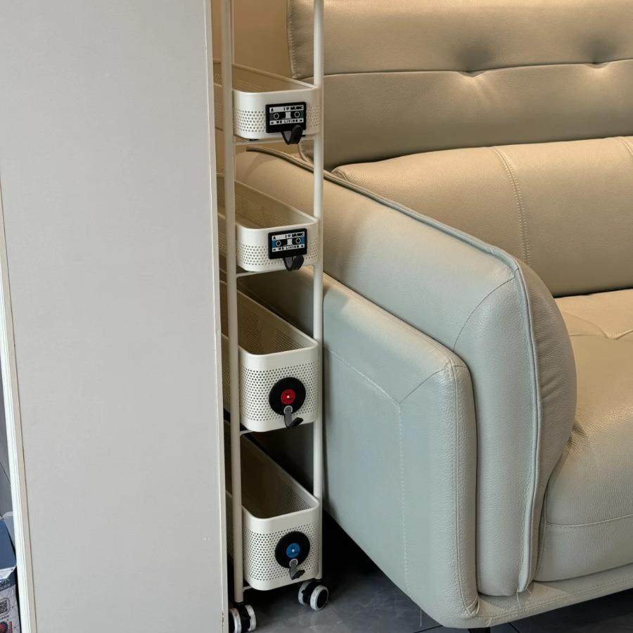 厨房夹置物H-545架落地侧多功能拉篮架缝抽子小推车冰箱一体靠墙