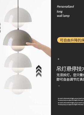 可升P悬停卧室床头花吊灯北降欧奶油风沙发旁餐厅岛苞CY111401台V