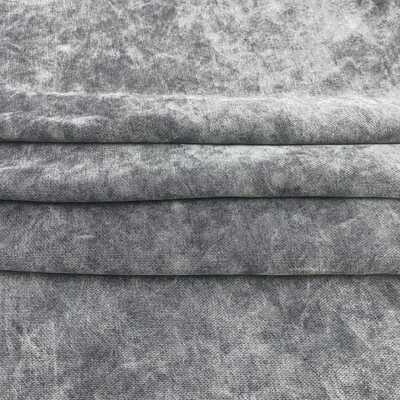 炒棉洗盐炒雪花卫衣涤布料320g棉蜡染布褪10支鱼鳞毛圈SEQ布现货