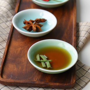3-5英寸醋碟 小号吃酱油味碟子盘子 陶瓷圆盘瓯江青瓷耐高温