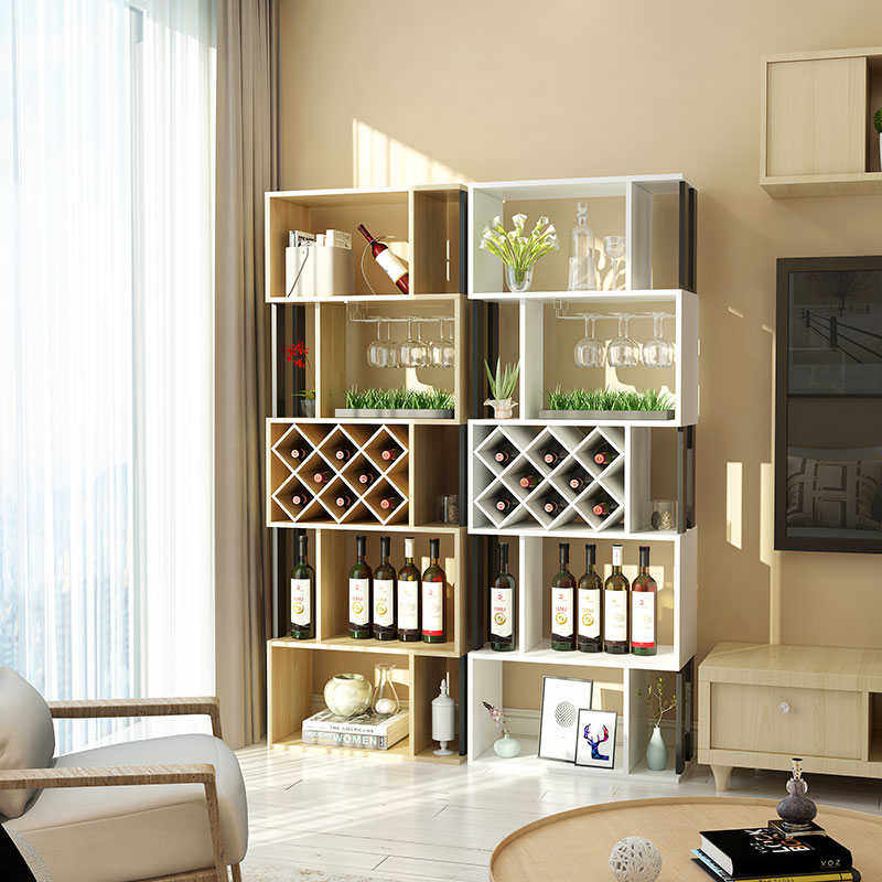 落地式酒柜家用隔断柜简约吧台红酒置物架展示柜客厅架创意装饰