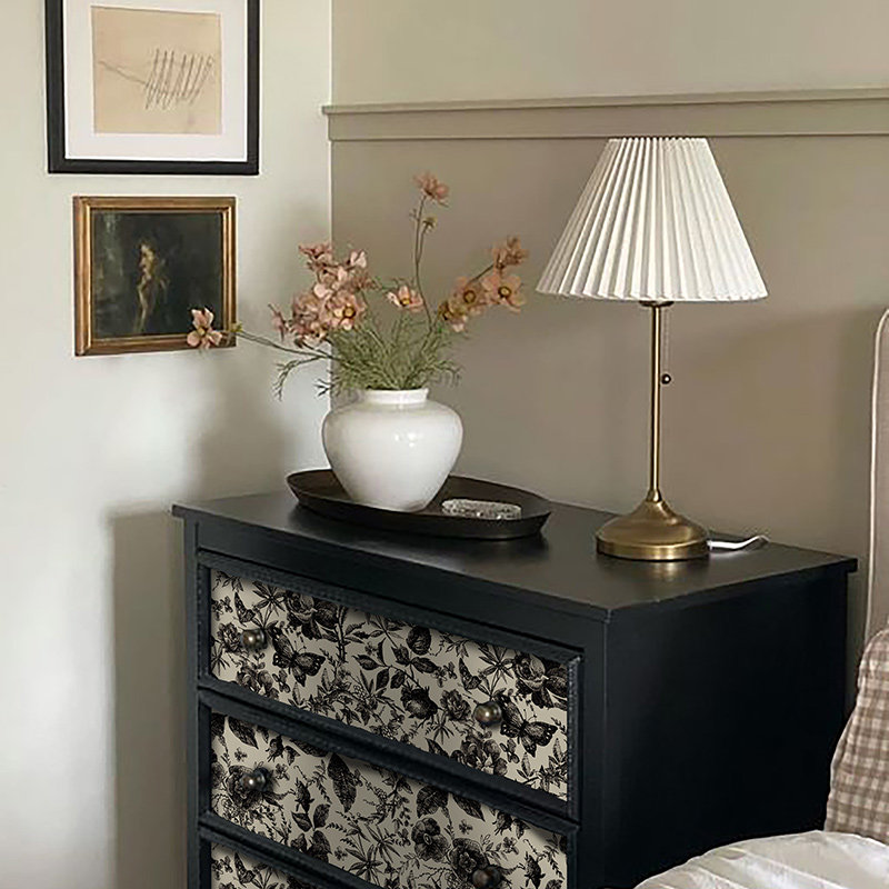 法式文艺家具翻新贴纸复古装饰柜子改造橱柜美化客厅布置橱柜移门