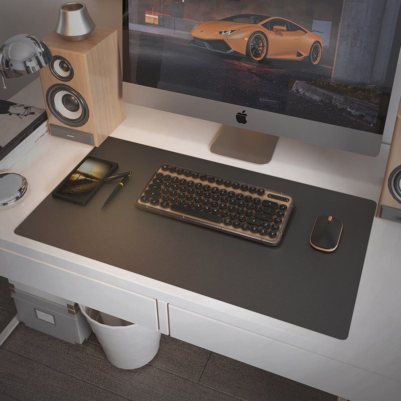 皮革办公电脑桌布防水pvc防滑学习书桌垫子宿舍学生写字台桌面垫