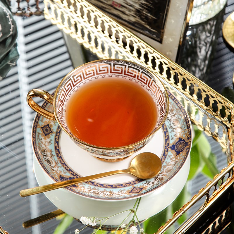 咖啡杯子高档精致轻奢套装欧式骨瓷英式红茶杯陶瓷下午茶具配架子