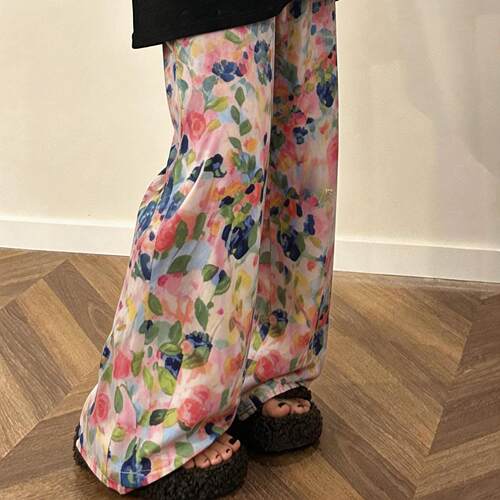 遛弯裤睡裤女长裤家居裤棉绸裤子轻薄女士夏单独睡裤防蚊裤空调裤
