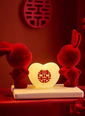 结婚礼物送新人闺蜜订婚新婚高级实用礼品婚房卧室床头灯装饰摆件