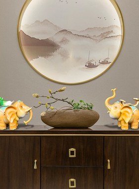 《吉象如意》铜摆件桌面家居装饰品入户玄关大象工艺品乔迁礼物