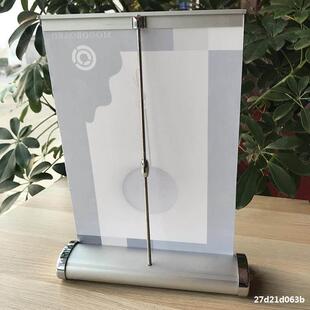 桌面海报架易拉宝A4A3铝合金台卡支架迷你展架小型台式广告牌定制
