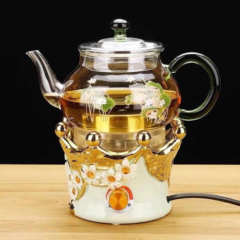 泡泡茶炉煮茶壶玻璃蒸茶器套装家用养生壶茶具烧水壶电