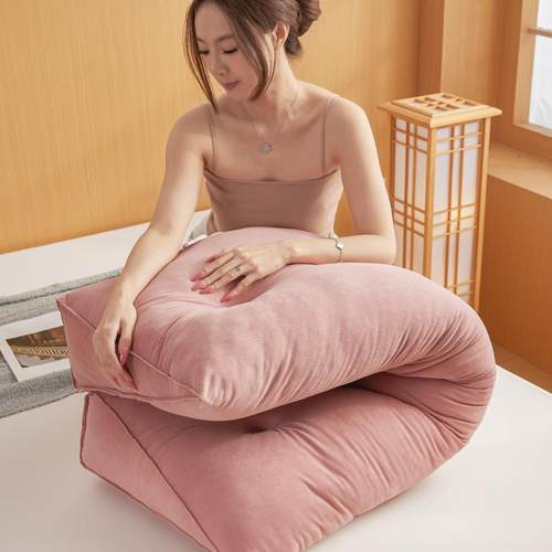 单靠排云朵绒床头款垫20QJ-单排护26新三角靠背腰靠垫枕家用靠枕