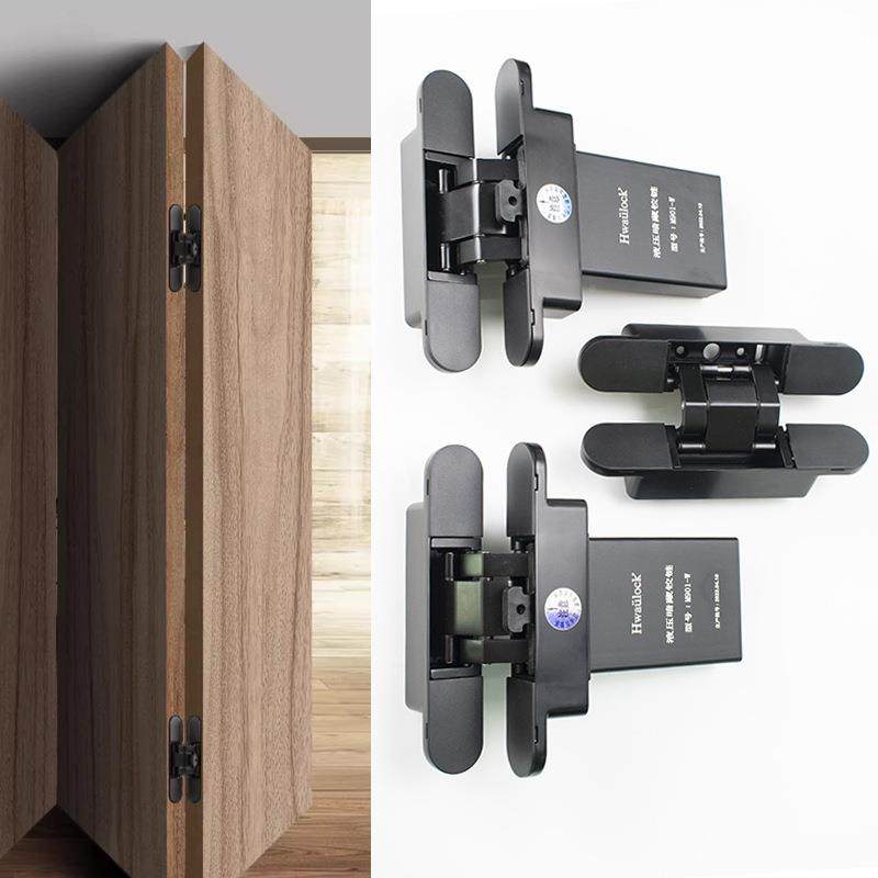 隐形门合页液压暗可铰缓冲关链门自缓动14.02闭门带冲阻尼调节铰