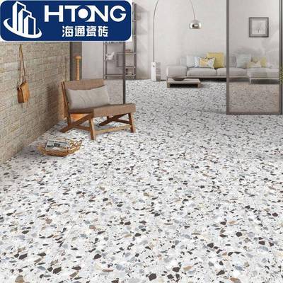 亮面客彩水石瓷砖北欧风地砖600X1磨20600x12000餐厅厅网红色复古